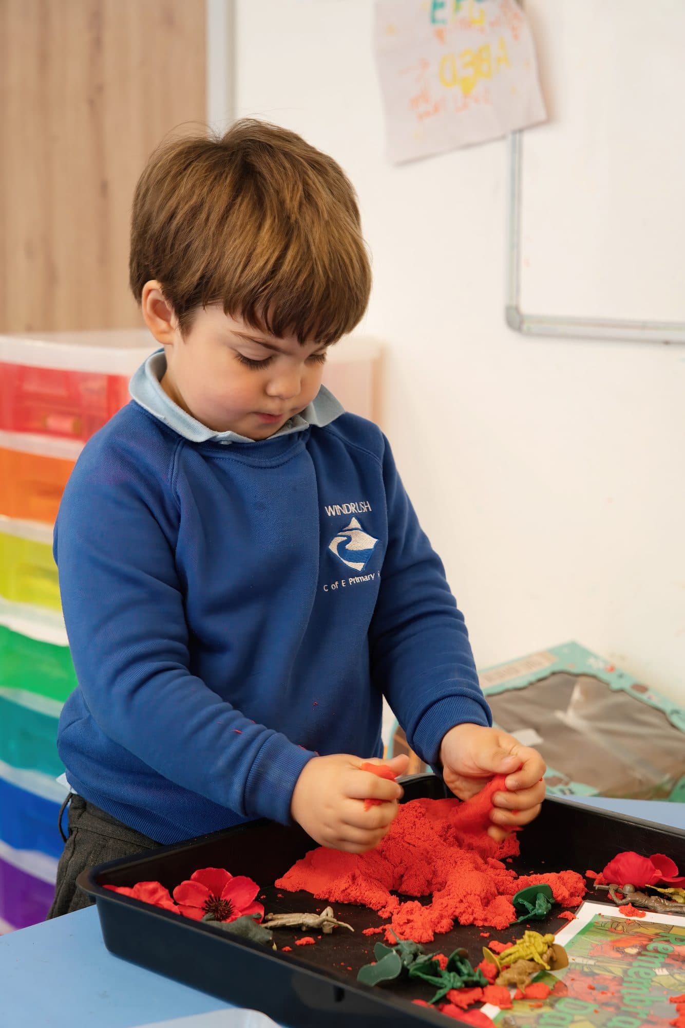 A child busy at our Windrush club